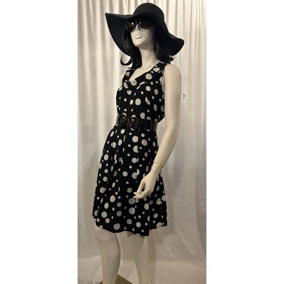 Spense Black and White Polka Dot Dress - Picture 2 of 4